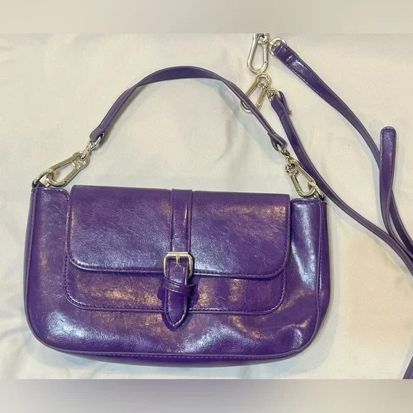 Steve Madden Deep Purple Crossbody Clutch Purse - Picture 3 of 16